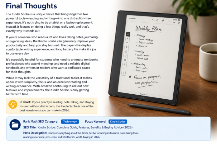 kindle scribe