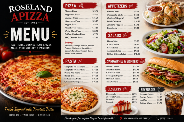 roseland apizza menu